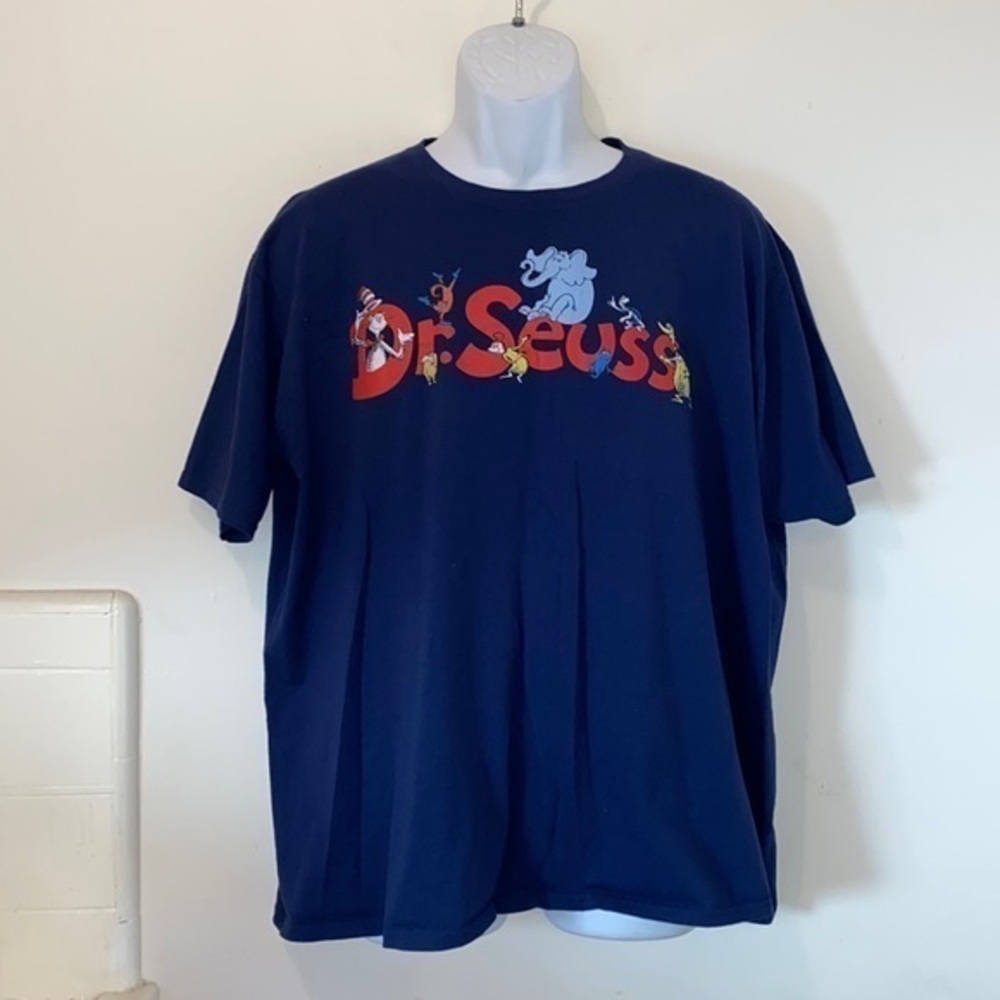 Unisex Dr.Suess Family Blue Graphic Tee